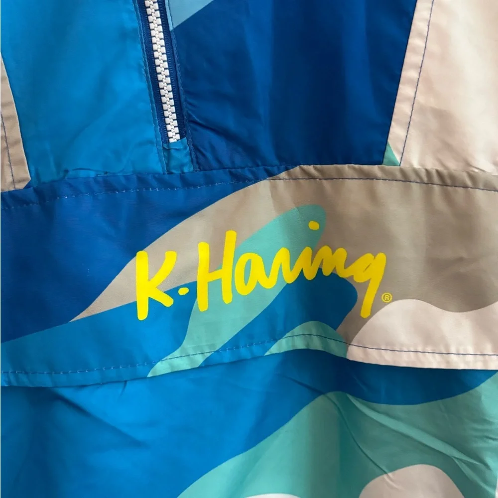 Members Only x Keith Haring Tokyo Pop Windbreaker Jacket Multicolor Camo Size M - Picture 7 of 10